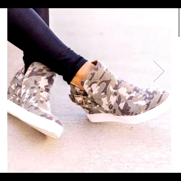 pink lily boutique Shoes - Camo wedge sneakers